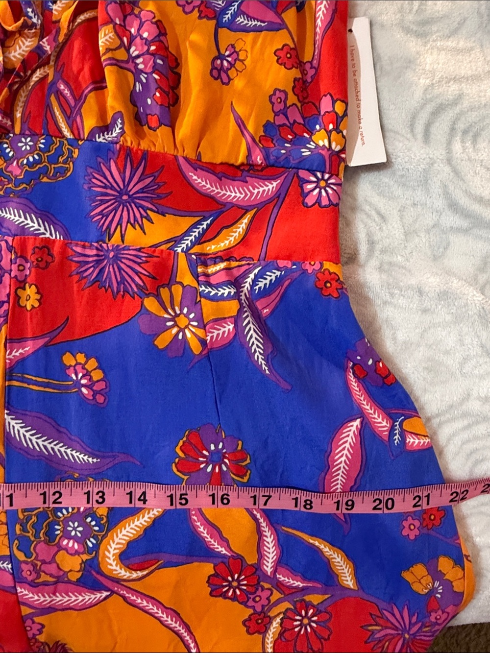 NWT Modcloth For the Love of Fedtival Season Bold Floral Jumpsuit. Sz 14. - Picture 13 of 15